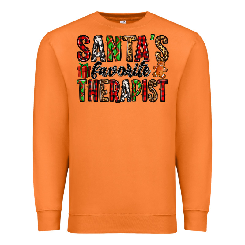 Santa's Favorite Therapist Premium Sweatshirt by Jasminsmagicworld | Teevron