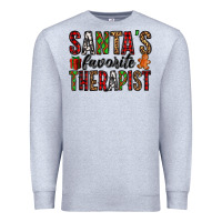 Heather Grey santa's favorite therapist Premium Sweatshirt - Jasminsmagicworld