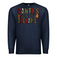Navy santa's favorite therapist Premium Sweatshirt - Jasminsmagicworld