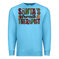 Ocean Blue santa's favorite therapist Premium Sweatshirt - Jasminsmagicworld