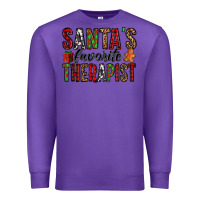 Purple santa's favorite therapist Premium Sweatshirt - Jasminsmagicworld