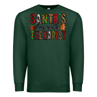 Sports Green santa's favorite therapist Premium Sweatshirt - Jasminsmagicworld