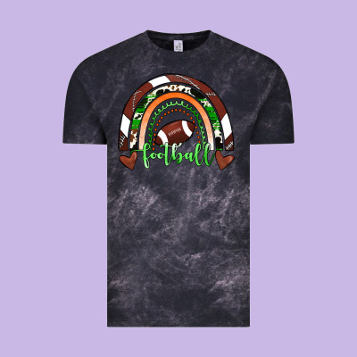 Football Rainbow Vintage Tee Designed By Ranaportraitstore