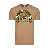 Vintage Coffee Football Rainbow Vintage Tee - RanaPortraitStore