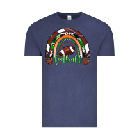 Vintage Denim Football Rainbow Vintage Tee - RanaPortraitStore