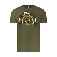 Vintage Olive Football Rainbow Vintage Tee - RanaPortraitStore