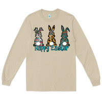 Mushroom Happy Easter Long Sleeve Tee - CowhideDigitalArt