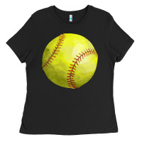 Black softball Ladies Tee - FaDigitalArtStudio