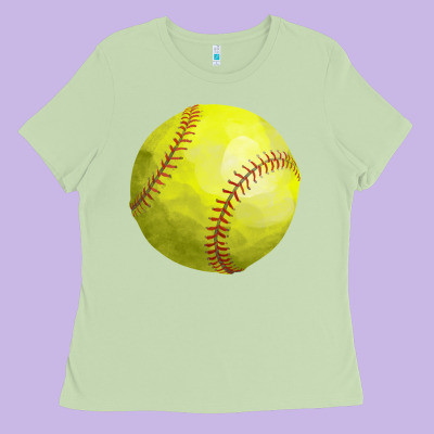 Softball Ladies Tee Designed By Fadigitalartstudio