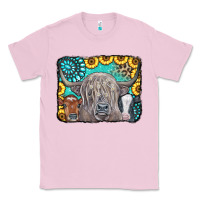 Bubblegum Pink Cows Glitter Turquoise Leopard Sunflowers Classic Tee - CowCowDesign
