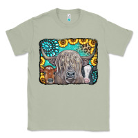Matcha Cows Glitter Turquoise Leopard Sunflowers Classic Tee - CowCowDesign