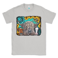 Moon Dust Cows Glitter Turquoise Leopard Sunflowers Classic Tee - CowCowDesign