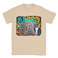 Mushroom Cows Glitter Turquoise Leopard Sunflowers Classic Tee - CowCowDesign