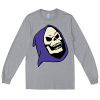 Heather Grey SKELETOR Long Sleeve Tee - linhVisuals