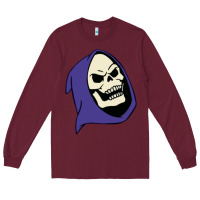 Burgundy SKELETOR Long Sleeve Tee - linhVisuals