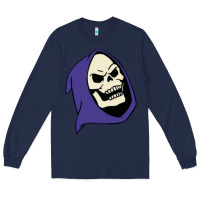 Navy SKELETOR Long Sleeve Tee - linhVisuals
