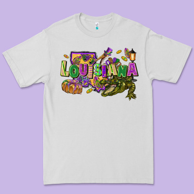 Louisiana Mardi Gras Premium Tee Designed By Fadigitalartstudio