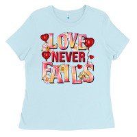 Baby Blue Love never fails Ladies Tee - FaDigitalArtStudio