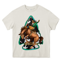 Cream bucking bronco arrowhead Heavy Core Tee - Jasminsmagicworld