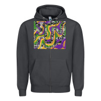 Smoke mardi gras cowhide Zipper Hoodie - RanaPortraitStore