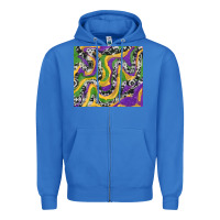 True Royal mardi gras cowhide Zipper Hoodie - RanaPortraitStore