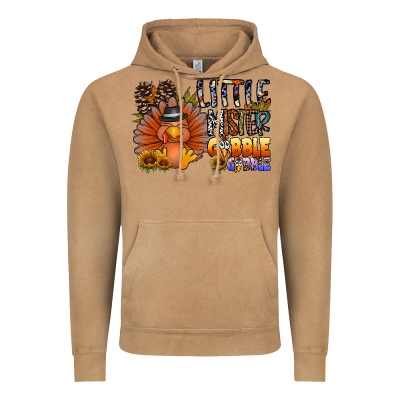 Little Mister Gobble Gobble Vintage Hoodie by CowhideDigitalArt | Teevron