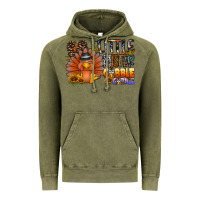 Vintage Olive little mister gobble gobble Vintage Hoodie - CowhideDigitalArt