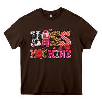 Kiss Machine With Lips Olivia Heavy Core Tee | Teevron