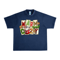 Navy warm and cozy hot cocoa Urban Heavy Tee - FaDigitalArtStudio