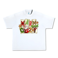 White warm and cozy hot cocoa Urban Heavy Tee - FaDigitalArtStudio