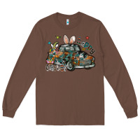 Chestnut Happy Easter Long Sleeve Tee - CowhideDigitalArt
