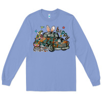 Colony Blue Happy Easter Long Sleeve Tee - CowhideDigitalArt