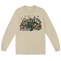 Mushroom Happy Easter Long Sleeve Tee - CowhideDigitalArt