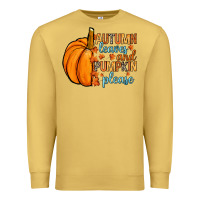 Antique Gold Autumn leaves and pumpkin please Premium Sweatshirt - RanaPortraitStore