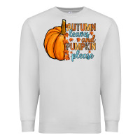 Dove Grey Autumn leaves and pumpkin please Premium Sweatshirt - RanaPortraitStore