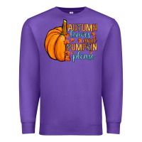 Purple Autumn leaves and pumpkin please Premium Sweatshirt - RanaPortraitStore