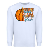 White Autumn leaves and pumpkin please Premium Sweatshirt - RanaPortraitStore