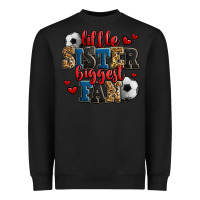 Black little sister biggest fan soccer Heavyweight Sweatshirt - Jasminsmagicworld