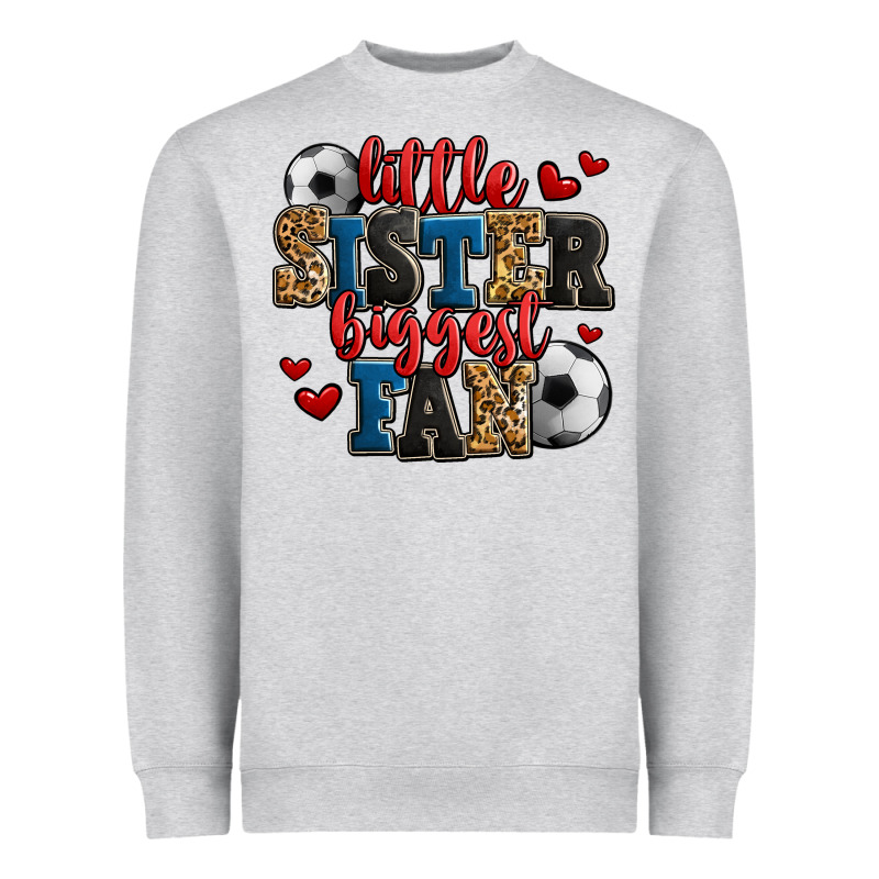 Little Sister Biggest Fan Soccer Heavyweight Sweatshirt by Jasminsmagicworld | Teevron