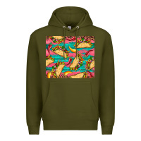 Army Green mexican taco paper glitter leopard wooden Premium Hoodie - Artiststas
