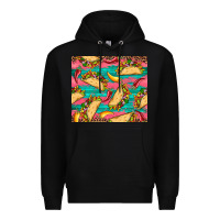 Black mexican taco paper glitter leopard wooden Premium Hoodie - Artiststas