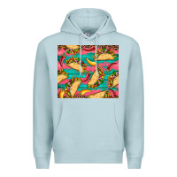 Blue Mist mexican taco paper glitter leopard wooden Premium Hoodie - Artiststas