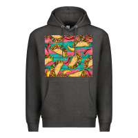 Charcoal Heather mexican taco paper glitter leopard wooden Premium Hoodie - Artiststas