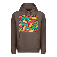 Coffee mexican taco paper glitter leopard wooden Premium Hoodie - Artiststas