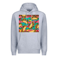 Heather Grey mexican taco paper glitter leopard wooden Premium Hoodie - Artiststas