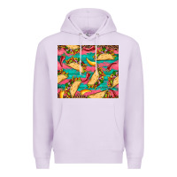 Lilac mexican taco paper glitter leopard wooden Premium Hoodie - Artiststas