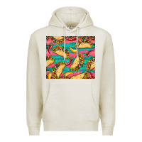Oatmeal Heather mexican taco paper glitter leopard wooden Premium Hoodie - Artiststas