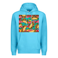 Ocean Blue mexican taco paper glitter leopard wooden Premium Hoodie - Artiststas