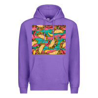 Purple mexican taco paper glitter leopard wooden Premium Hoodie - Artiststas
