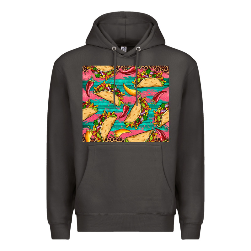 Mexican Taco Paper Glitter Leopard Wooden Premium Hoodie by Artiststas | Teevron